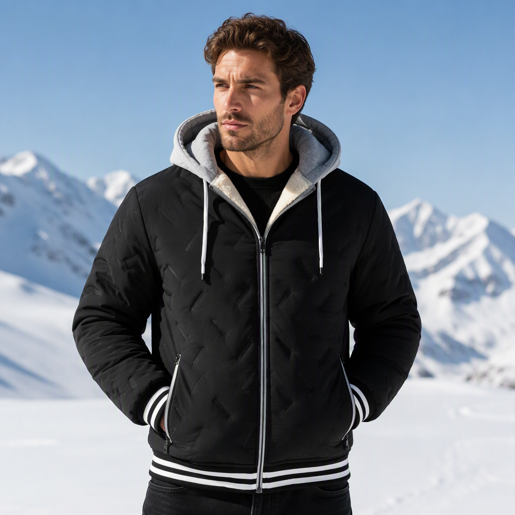 Veste à capuche chaude d'hiver pour hommes