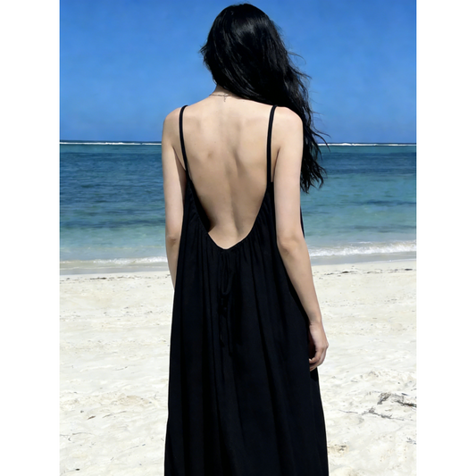 💃ULTIMA ZI CU 50% REDUCERE!!✨Rochie fără spate, în culori uni, pentru femei💕