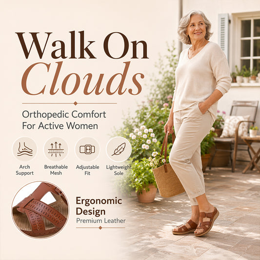 ❤️😍 Sandale din Piele Premium — Confort Ortopedic, Suport Plantar, Elegante și Ușoare ✨