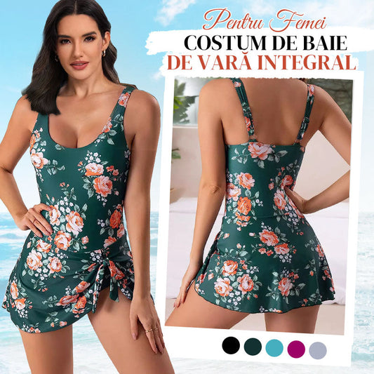 🌊✨ Costum de Baie Dintr-o Singură Piesă pentru Femei — Slim Fit, Imprimeu Floral și Confort la Plajă 👙