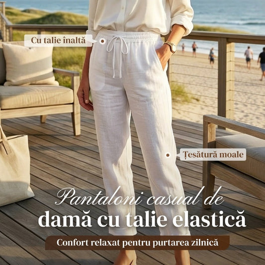 🔥30% reducere⏰ Pantaloni largi de zi cu zi pentru femei, din 100% bumbac și in💓