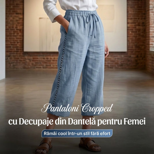 🌬️🌿Pantaloni scurți de vară pentru femei, cu dantelă și decupaje laterale😍