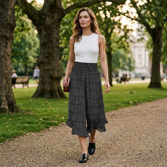 👖Pantaloni pentru femei, cu talie înaltă, picior larg și fluid – Subțiază, comozi și eleganți🌺