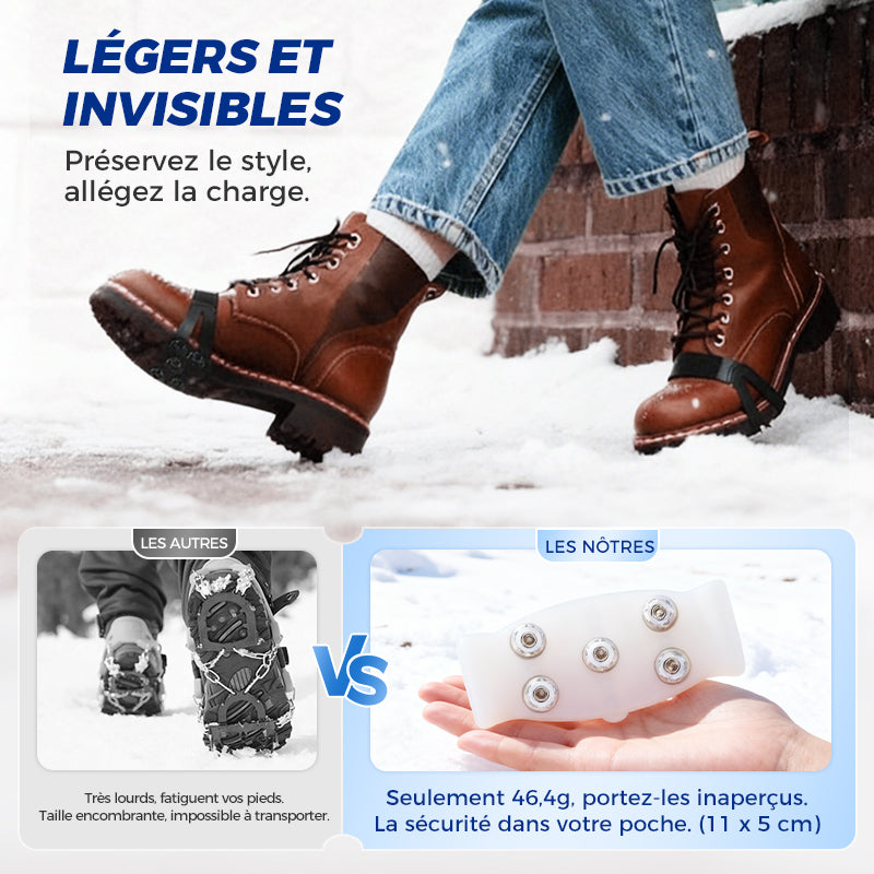 Crampons universels à 5 dents pour chaussures et bottes