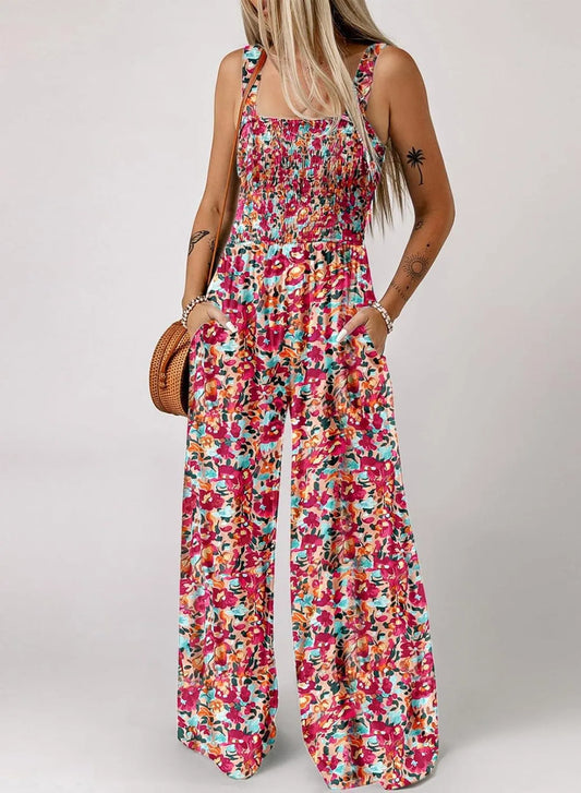 🏖️Reduceri de vară: 50% reducere🌼🎨Salopete casual fără mâneci cu imprimeu pentru femei