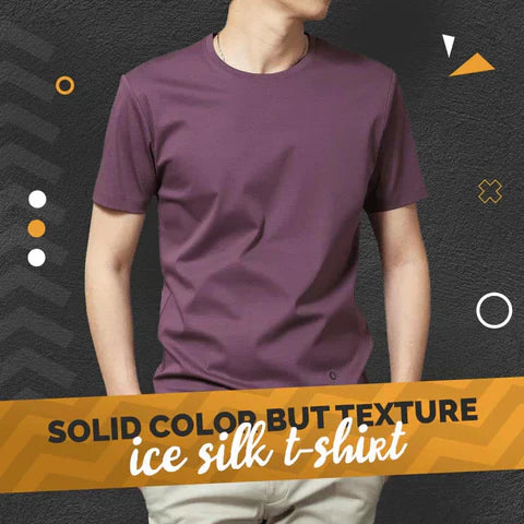 👕 REDUCERE 30%! ✨ Tricou Bărbătesc din Mătase de Gheață – Respirabil, Culoare Uniformă, Croială Lejeră, Versatil ✨