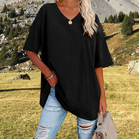 👕 REDUCERE DE 50% PENTRU TIMP LIMITAT! 💥 Bluză Casual pentru Femei, Croială Lejeră, Decolteu în V – Material Moale, Respirabil, Tiv Volant ✨