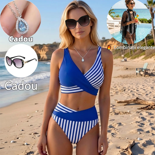 Costum de Baie Color Block – În Stoc & Ramburs 👙🎨