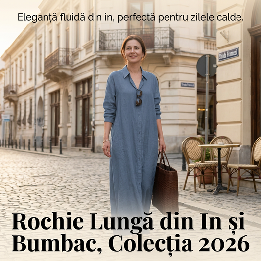 ❤️ Rochie simplă și colorată, cu mâneci lungi 🎨