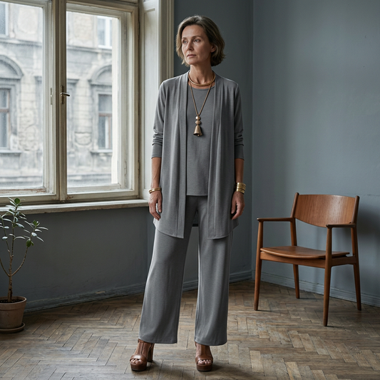 👚Set elegant din trei piese pentru femei👚👖 (bluză + pantaloni + sacou)💥