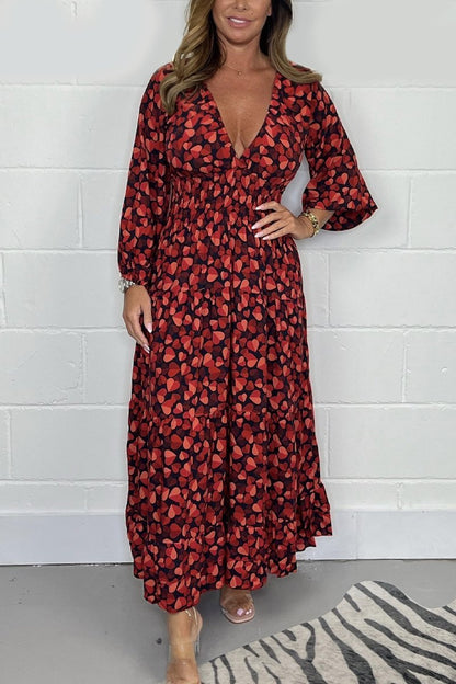 💕【S4XL】Rochie sexy cu decolteu adânc plonjat pentru femei imprimate💃