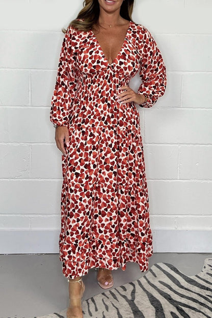 💕【S4XL】Rochie sexy cu decolteu adânc plonjat pentru femei imprimate💃