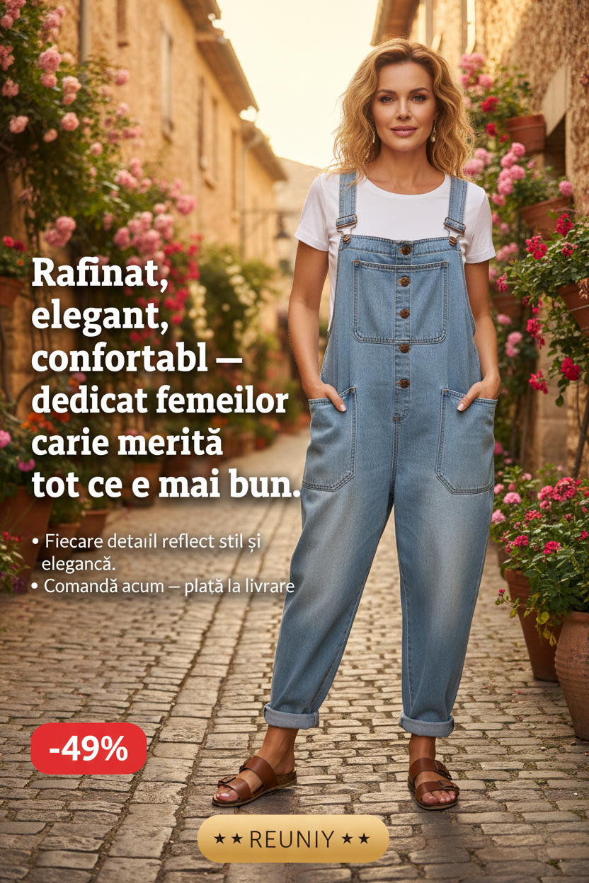 Light Blue Denim Overall Ad