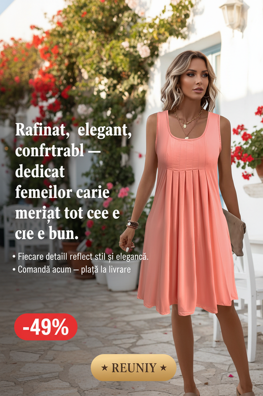 Pink Pleated Tank Dress Ad v2