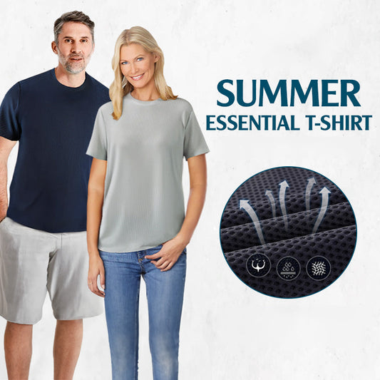 🔥Ofertă de vară🔥Tricou cu mânecă scurtă, respirabil, uni, textură vafe