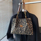🔥Capacitate mare Tote sac cu imprimare leopard