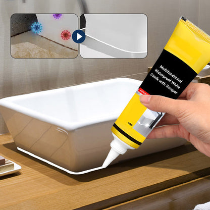 ✨2個購入で1個無料✨スクレーパー付き多機能防水ホワイトコーキング🛠️🧱