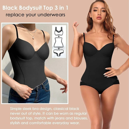 🔥Body modelator cu sutien | Talie ajustabilă, cu drapaj, pentru efect de slăbire✨