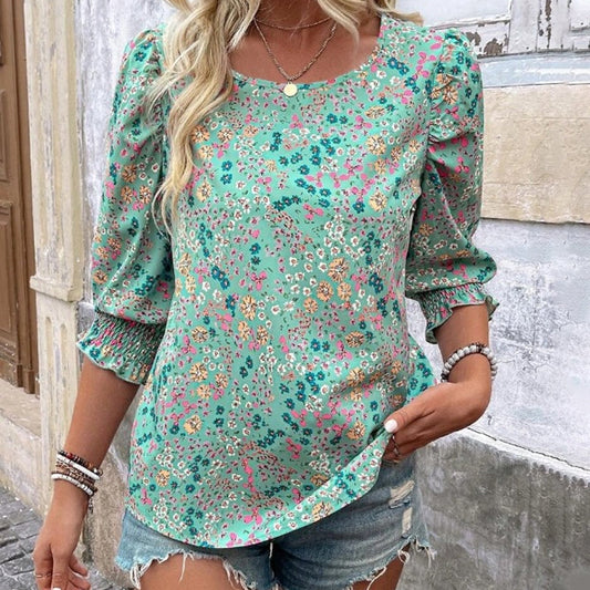 🌿【S-3XL】Дамска тениска с принт и кръгла деколте 🌸💃