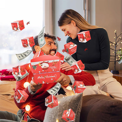 🎄爆発するポップアップサプライズお金のギフトボックス