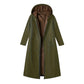 🔥Palton lung vintage pentru femei, cu căptușeală pufoasă și glugă