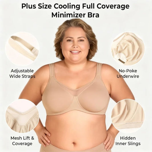 💝Sutien elegant, cu acoperire completă, pentru femei, de dimensiuni mari
