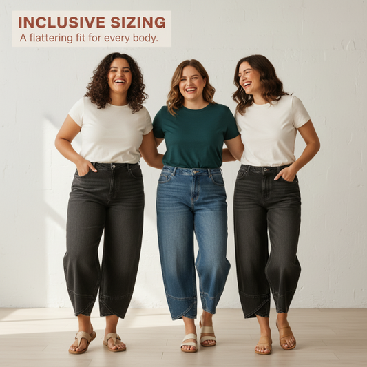 🔥Ofertă specială pentru noile sosiri - Blugi casual cu croi larg și lungime scurtă pentru femei