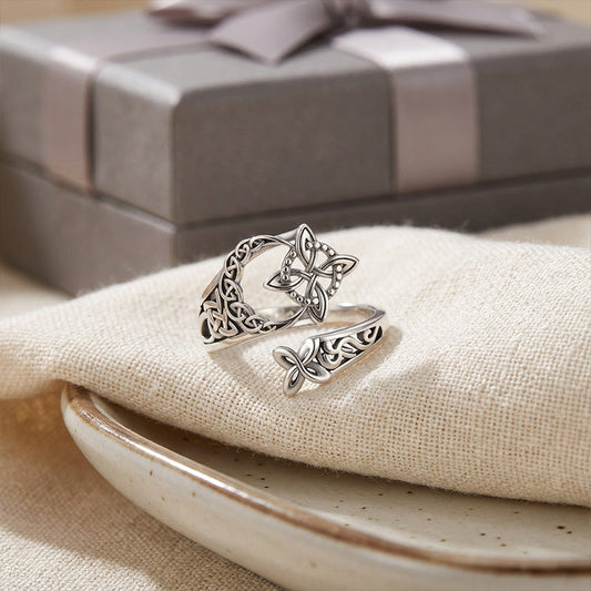 Inel cu model celtic deschis