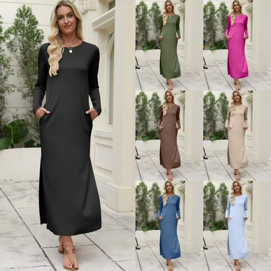 Rochie tricou cu mâneci lungi pentru femei
