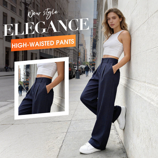 💝Noutăți cu 30% reducere💥Pantaloni eleganți pentru femei, cu talie înaltă💼