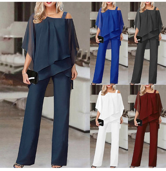 🎉Costum de damă lejer și neregulat👚👖