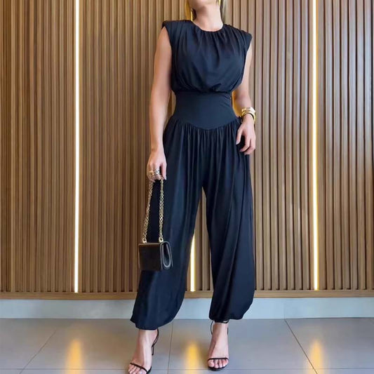 💖Salopetă elegantă cu talie înaltă și fante laterale✨