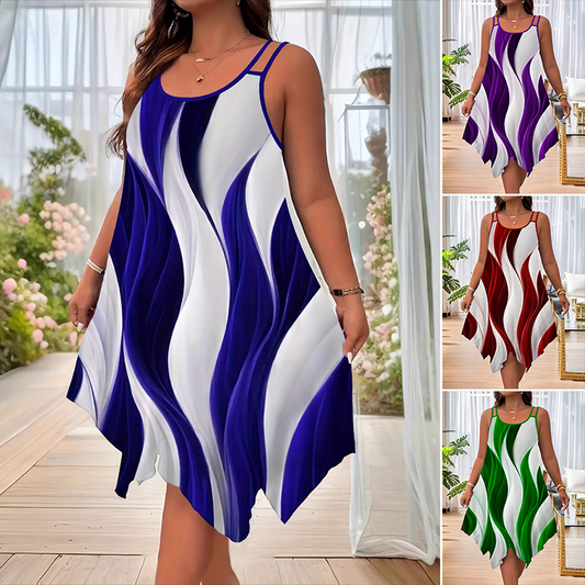 📢S-4XL📢REDUCERE 50% !! ⏰Rochi midi pentru femei, fără mâneci, cu bretele duble