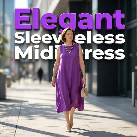 Rochie fără mâneci cu guler rotund pentru femei