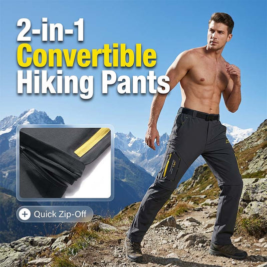 😎Pantaloni de drumeție 2-în-1 convertibili pentru bărbați, cu curea🏃‍♀️🔧