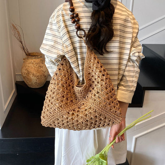 🌿👜Geantă țesută manual, cu căptușeală interioară😍
