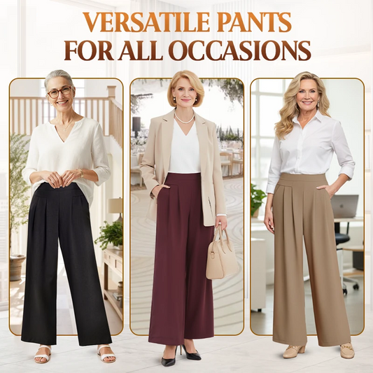 💼Pantaloni pentru femei, cu talie înaltă și picior larg👖