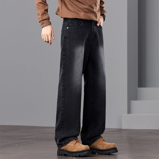👖Blugi pentru bărbați, spălare vintage, cu picior larg