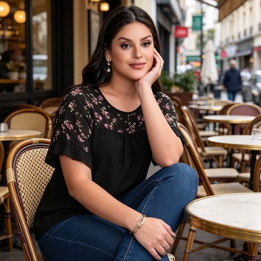 ⏳🔥REDUCERE DE 40% PENTRU TIMP LIMITAT! 🌸 Bluză florală pentru femei, mărimi mari – Elegantă, confortabilă și stilată ✨