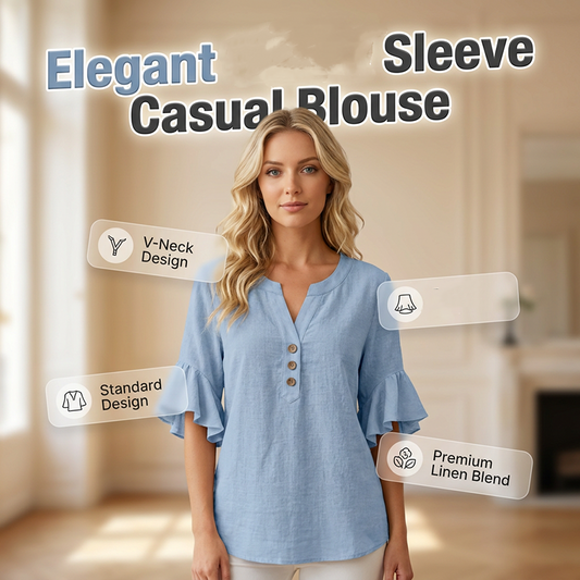 Bluză casual pentru femei, cu decolteu în V, într-o singură culoare