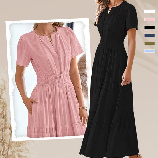 ⏰Vânzare de vară 2026 - Reducere 30%👗Rochie maxi boho chic cu talie elastică pentru femei