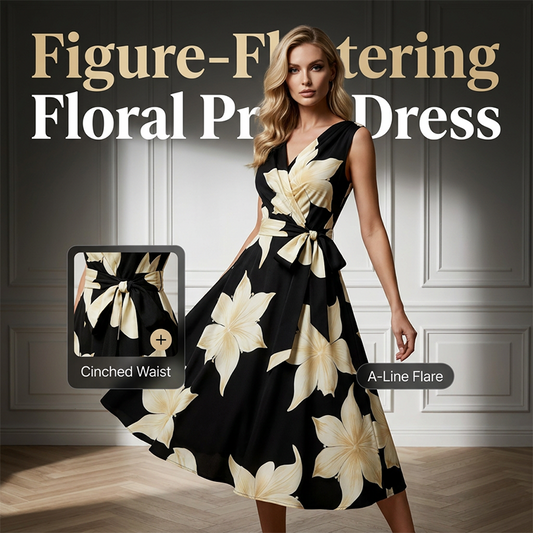 💥Rochie Fără Mâneci cu Imprimeu Floral pentru Femei👗