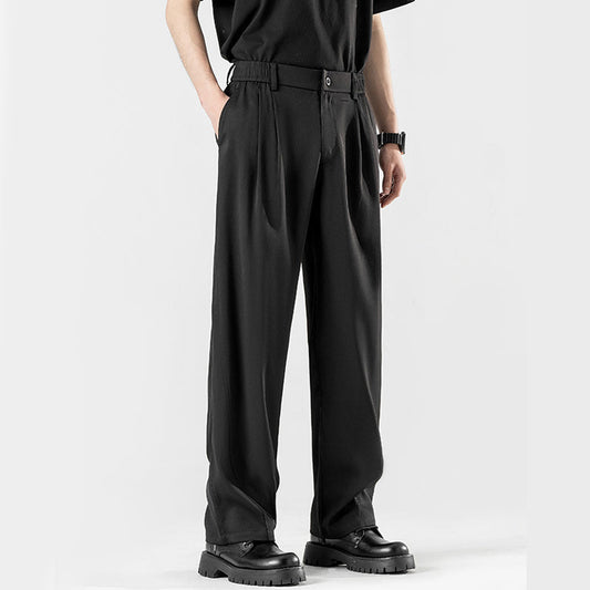 🌬️🌿Pantaloni Casual pentru Bărbați, Fără Călcare, din Mătase de Gheață, Croială Lejeră⭐