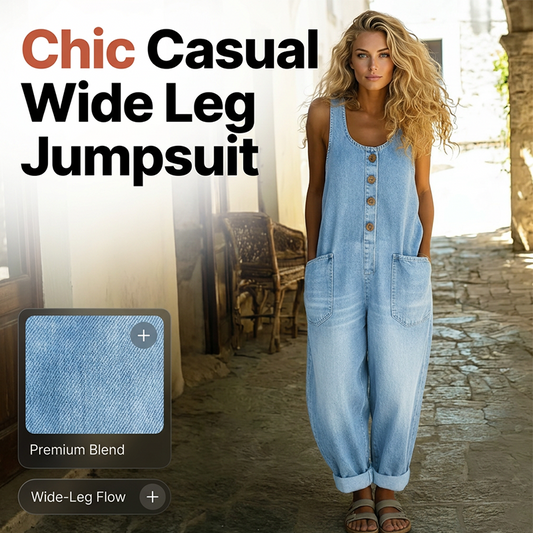 👖Salopetă fără mâneci cu picioare largi pentru femei – Stil lejer, confort pe tot parcursul zilei✨