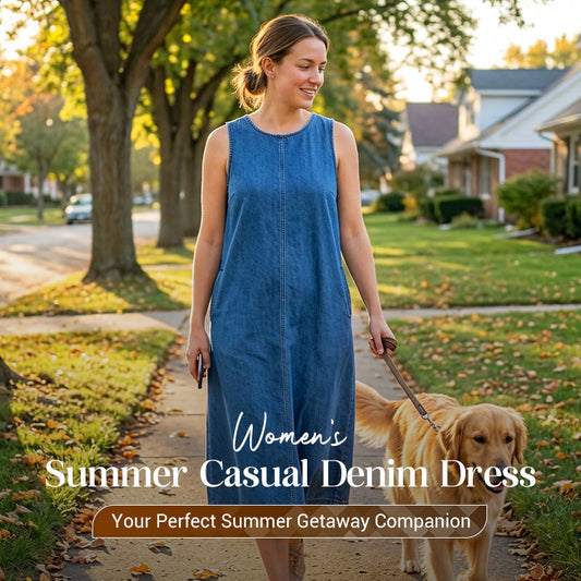 👗 REDUCERE 30% ACUM! 🌸 Rochie de blugi casual de vară pentru femei – Material moale, respirabil și lejer – Stil cu nasturi, perfectă pentru plajă sau brunch – esențială de vară, ușoară și aerisită ✨