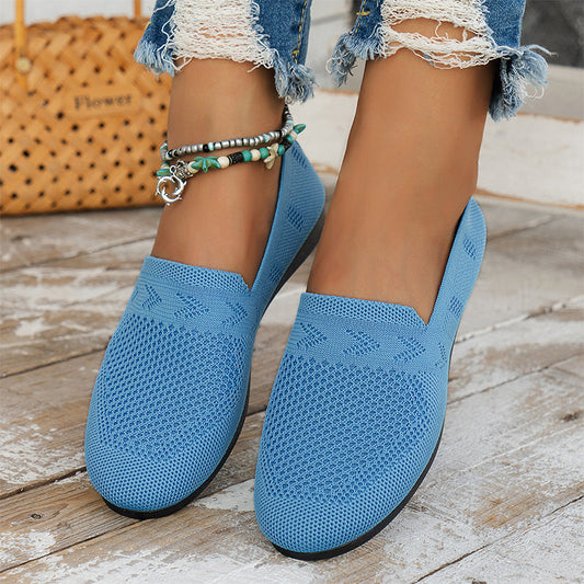 👟Pantofi plați slip-on pentru femei, din plasă respirabilă🌬️☁️