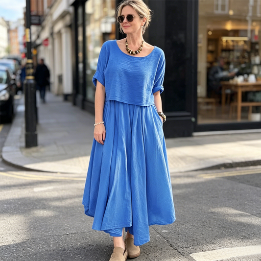 🆕Nou sosit💙Set de fustă din două piese pentru vară, fără efort✨