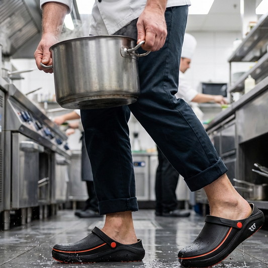 🛡️ Pantofi Profesionali Impermeabili & Anti-Alunecare cu Talpă Groasă 5cm – Ușori, Confortabili, Rezistenți la Ulei, Ideali pentru Bucătărie & Spital, 37-46, 3 Culori ✅