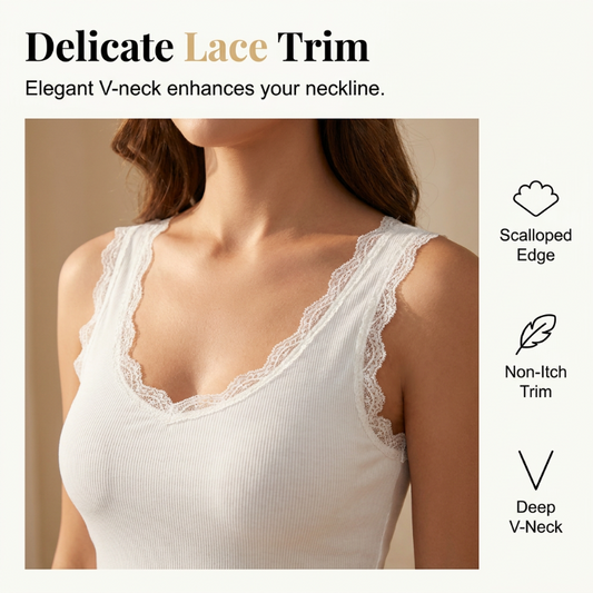 📢📢Cumpără unul, primești unul gratis!! ⏰Top pentru femei, fără mâneci, slim fit, cami cu nervuri, cu cupe integrate și dantelă