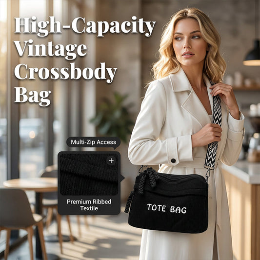 👜Geantă de damă vintage, de capacitate mare, tip crossbody😍